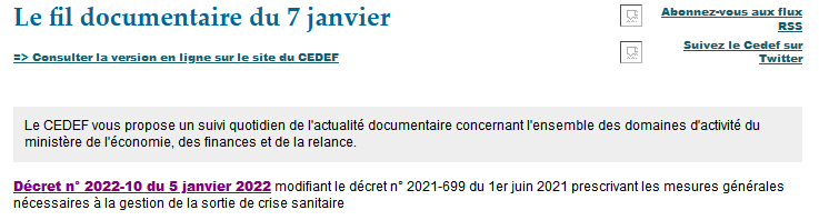 Fil documentaire du cedef