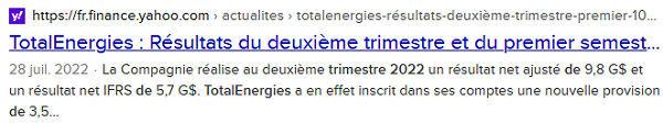 finances.yahoo.com titre Totalenergies