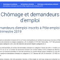 Chiffres des demandeurs d'emploi au  2nd trimestre 2019