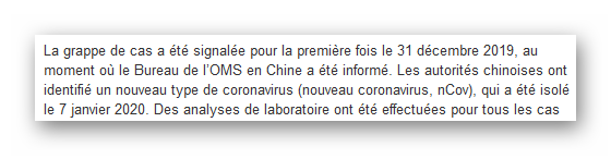 OMS: la chine a identifié un nouveau type de coronavirus