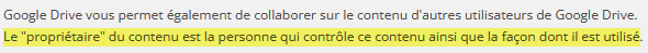 La définition de propriétaire selon Google